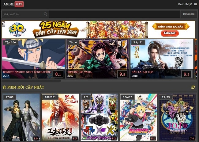 Giao diện dễ dùng, người dùng dễ tìm kiếm bộ phim mình muốn 